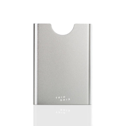 Thin King everyday carry aluminum card holder in silver colour