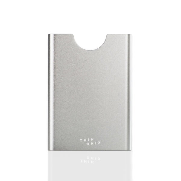 Thin King everyday carry aluminum card holder in silver colour
