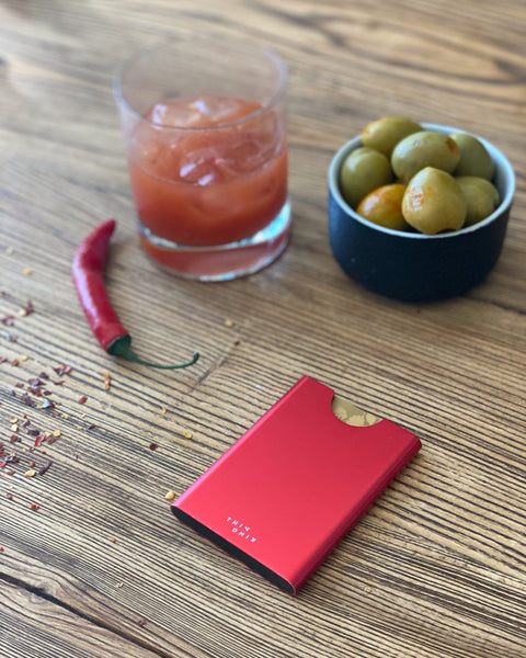 Thin King étui pour carte de crédit - Rouge Rubis