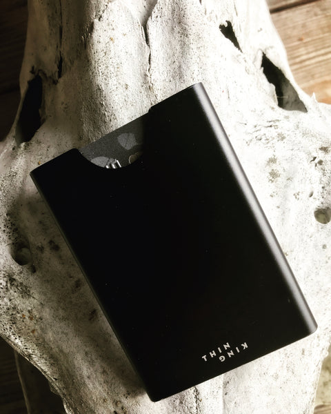 Thin King porta carte di credito - Nero Nuovo