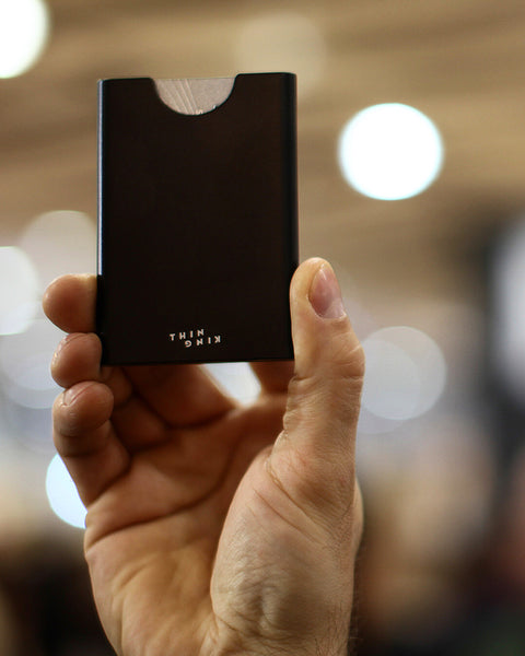 Thin King porta carte di credito - Nero Nuovo