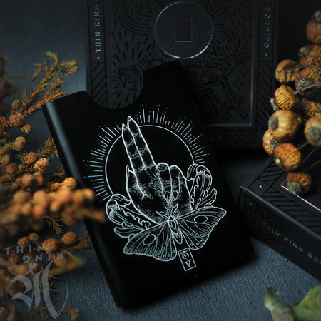 Thin King credit card holder - Red Rose by Monika Boo