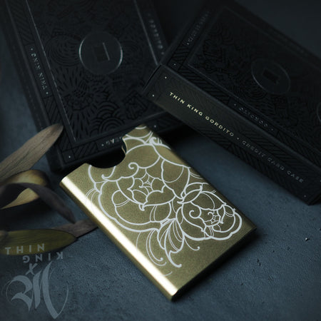 Thin King credit card case - Black Art Deco