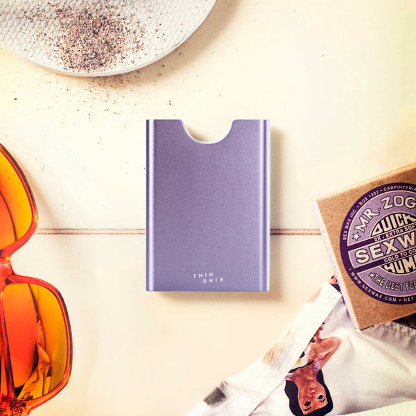 Lavender colour Thin King card case 
