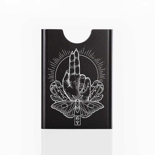 Thin King  card holder - Black Hand by Tuomas Valtanen