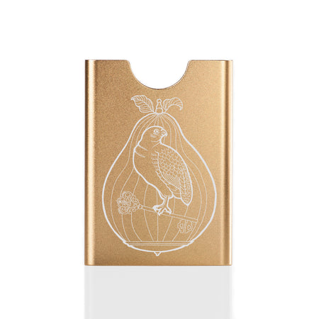 Thin King credit card case - Turtle Doves - champagne