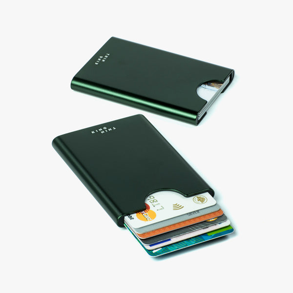 Two Pine Tree Thin King credit card cases with 6 credit cards