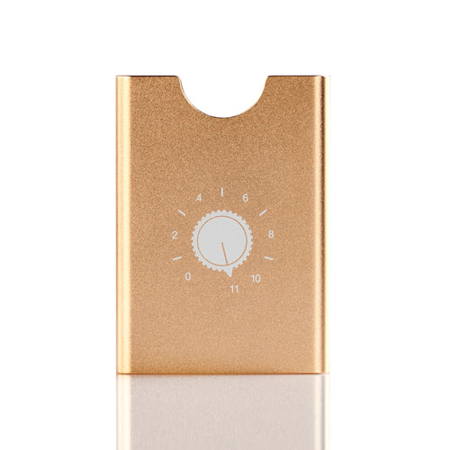 Thin King credit card case  Champagne with Goes up 11  graphics
