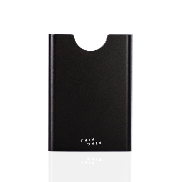 Black aluminum Thin King credit card case