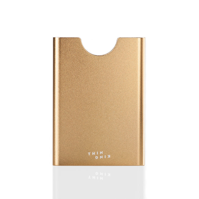 Thin King slim credit card case in champagne color