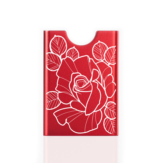 Thin King credit card holder - Red Rose by Monika Boo