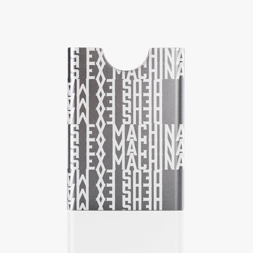 Gunmetal Thin King aluminum card case with Deus Ex Machina engraving 